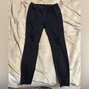 Judy Blue Women Jeans Size 13/31 Black Skinny Fit Distressed